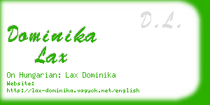 dominika lax business card